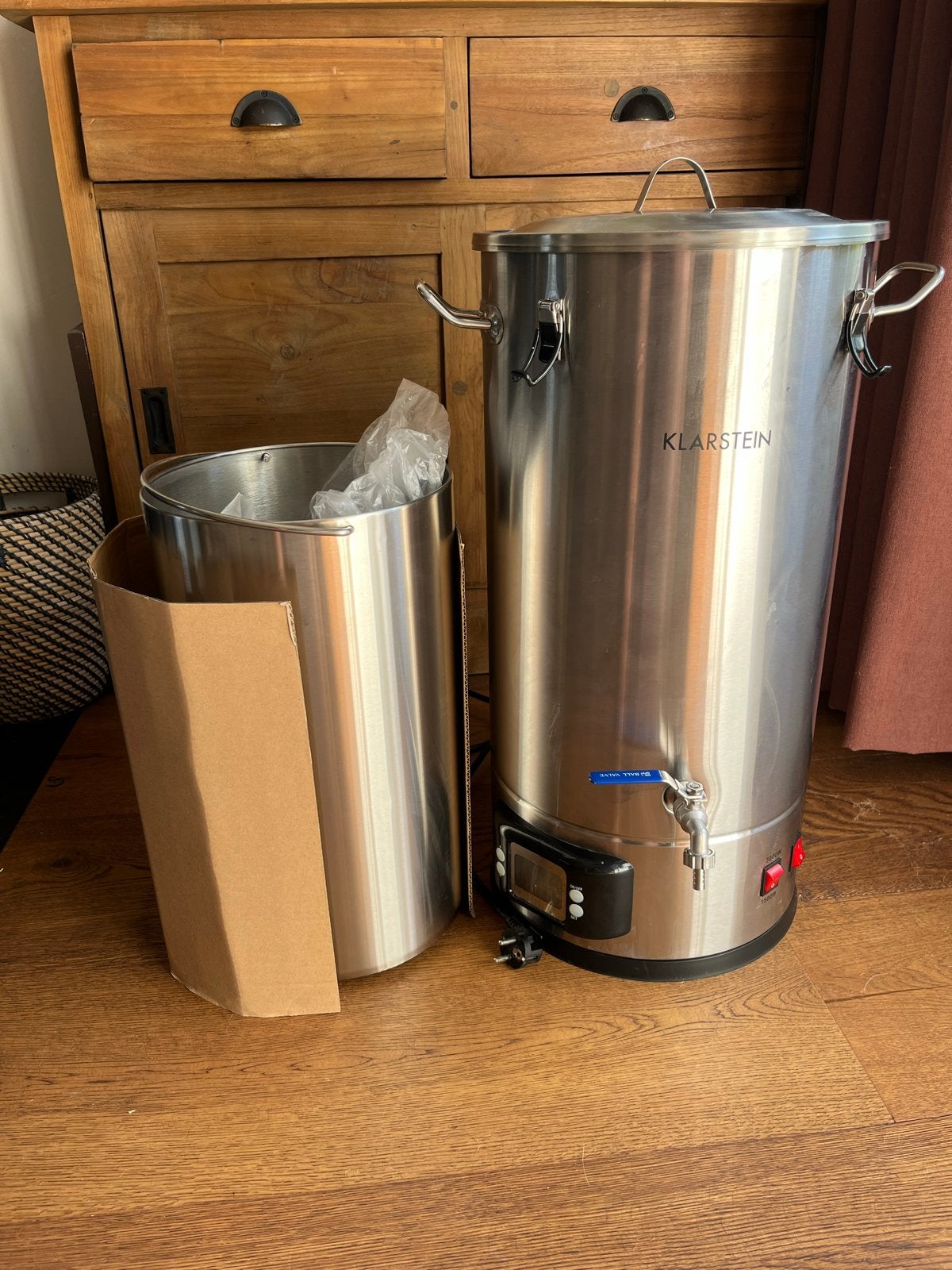 Klarstein 30 liter brouwketel - Perfect voor thuisbrouwers, Overige typen, Zilver, Ophalen of Verzenden, Zo goed als nieuw
