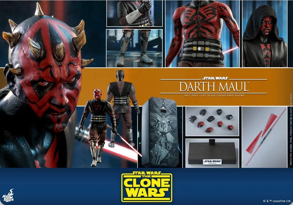 HOT TOYS STAR WARS THE CLONE WARS DARTH MAUL TMS024, Verzamelen, Star Wars, Verzenden, Zo goed als nieuw, Actiefiguurtje