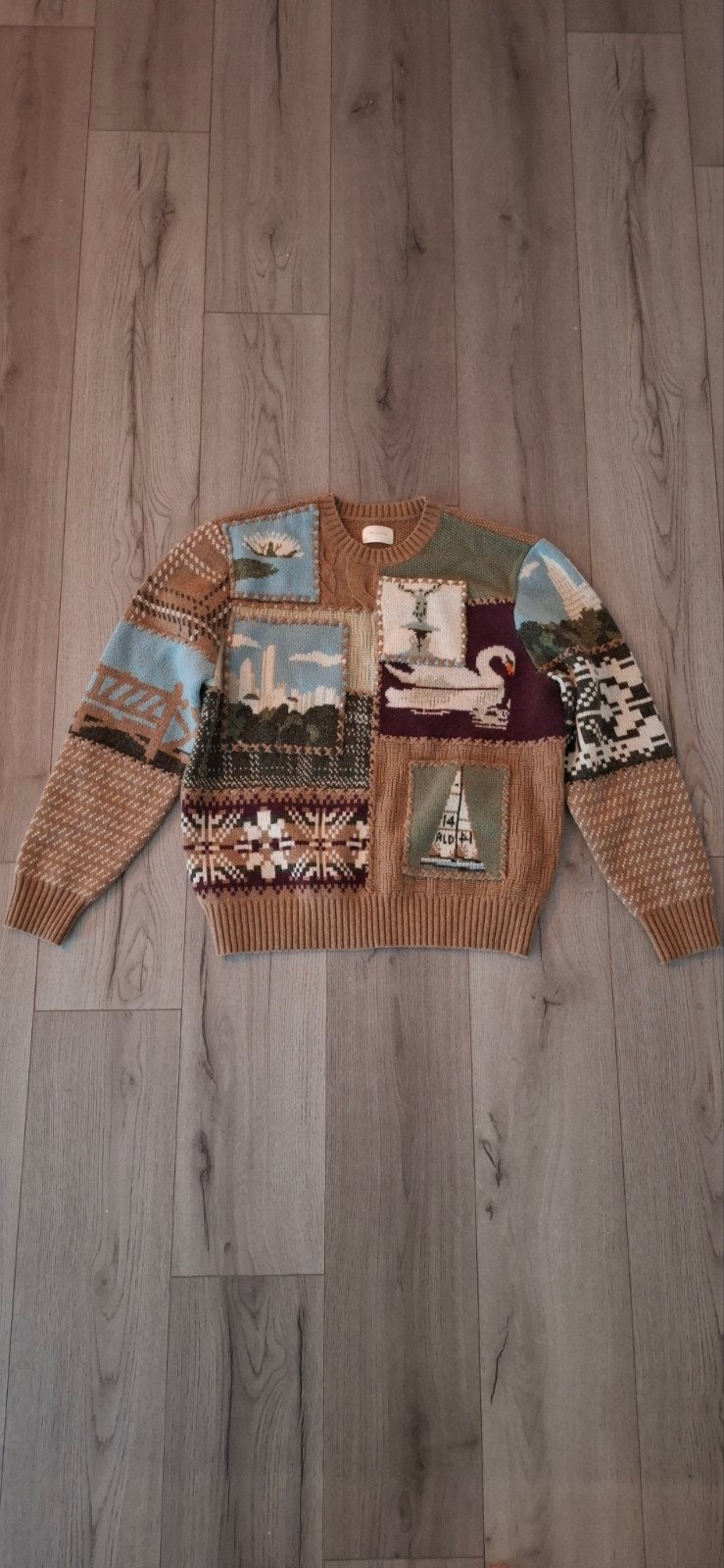 Aimé Leon Dore UES Patchwork crewneck sweater M, Ophalen of Verzenden, Nieuw