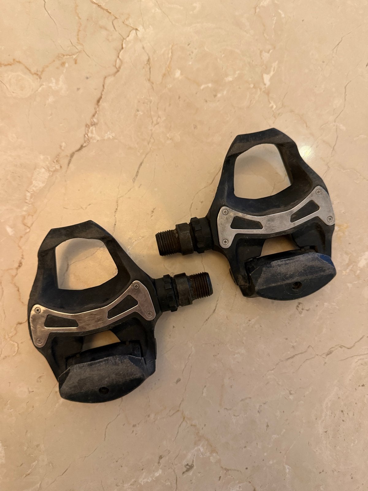 Shimano SPD-SL Pedalen voor Racefiets, Crankstel of Pedalen, Gebruikt, Kunststof, Ophalen of Verzenden