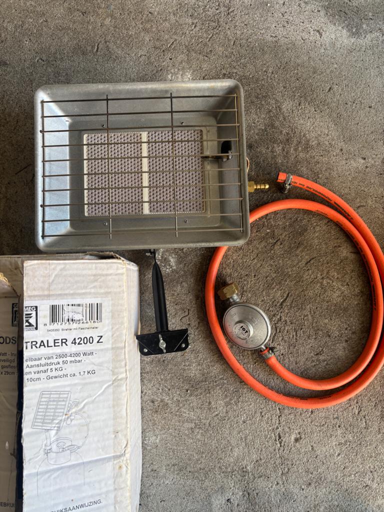 Infrarood gasheater 4200 Watt - Terrasverwarmer, Tuin en Terras, Ophalen of Verzenden, Zo goed als nieuw, Gas, Vloer