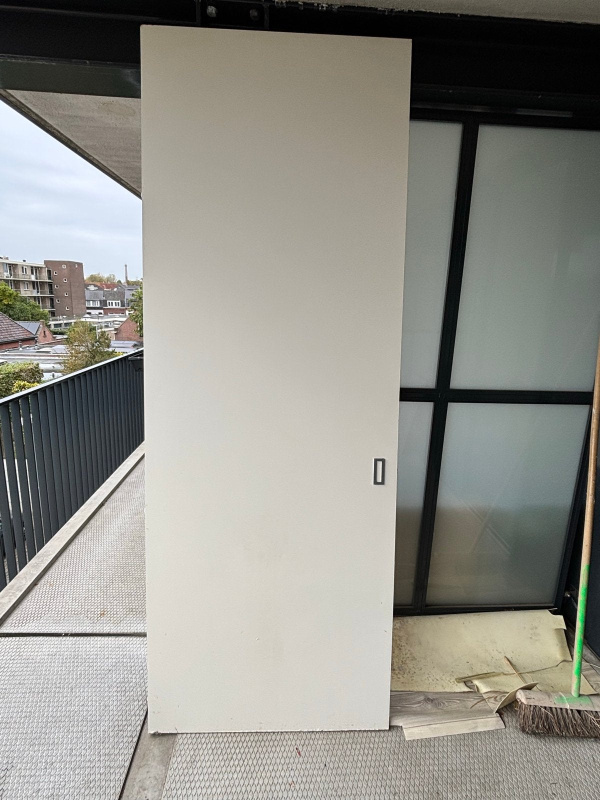 Mdf witte plaat/schuifdeur, Doe-het-zelf en Verbouw, Gebruikt, 215 cm of meer, Binnendeur, Schuifdeur