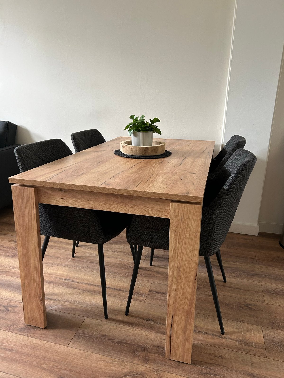 JYSK eethoek met 4 stoelen, Ophalen, Zo goed als nieuw, 4 tot 6 stoelen