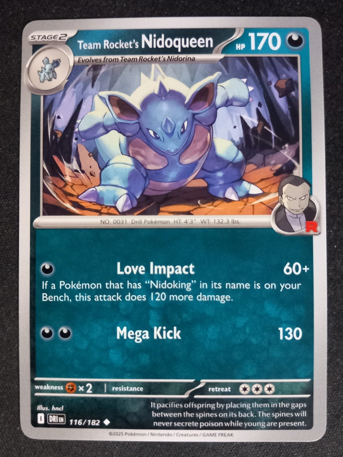 Rocket's Nidoqueen 116/182 Destined Rivals NM, Verzenden, Zo goed als nieuw, Losse kaart