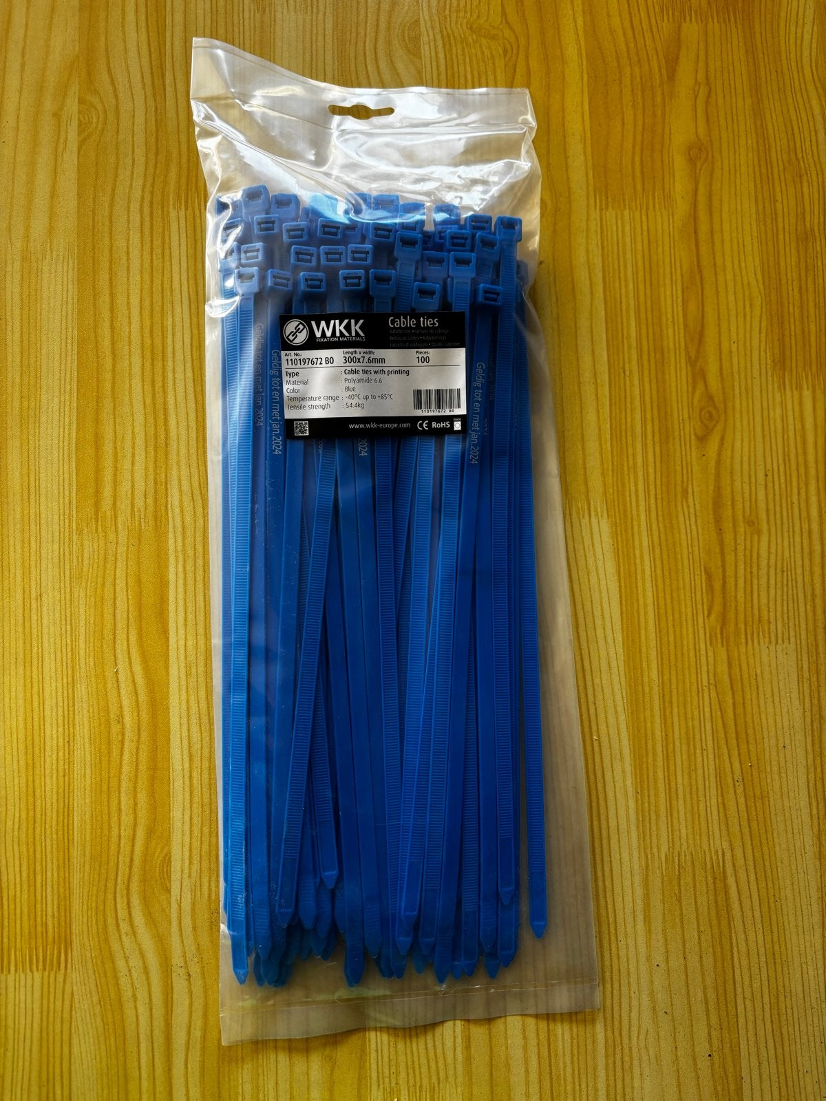 WKK Kabelbinders 300x7.6mm Blauw - 5000 stuks Nieuw, Ophalen of Verzenden, Nieuw, Overige typen