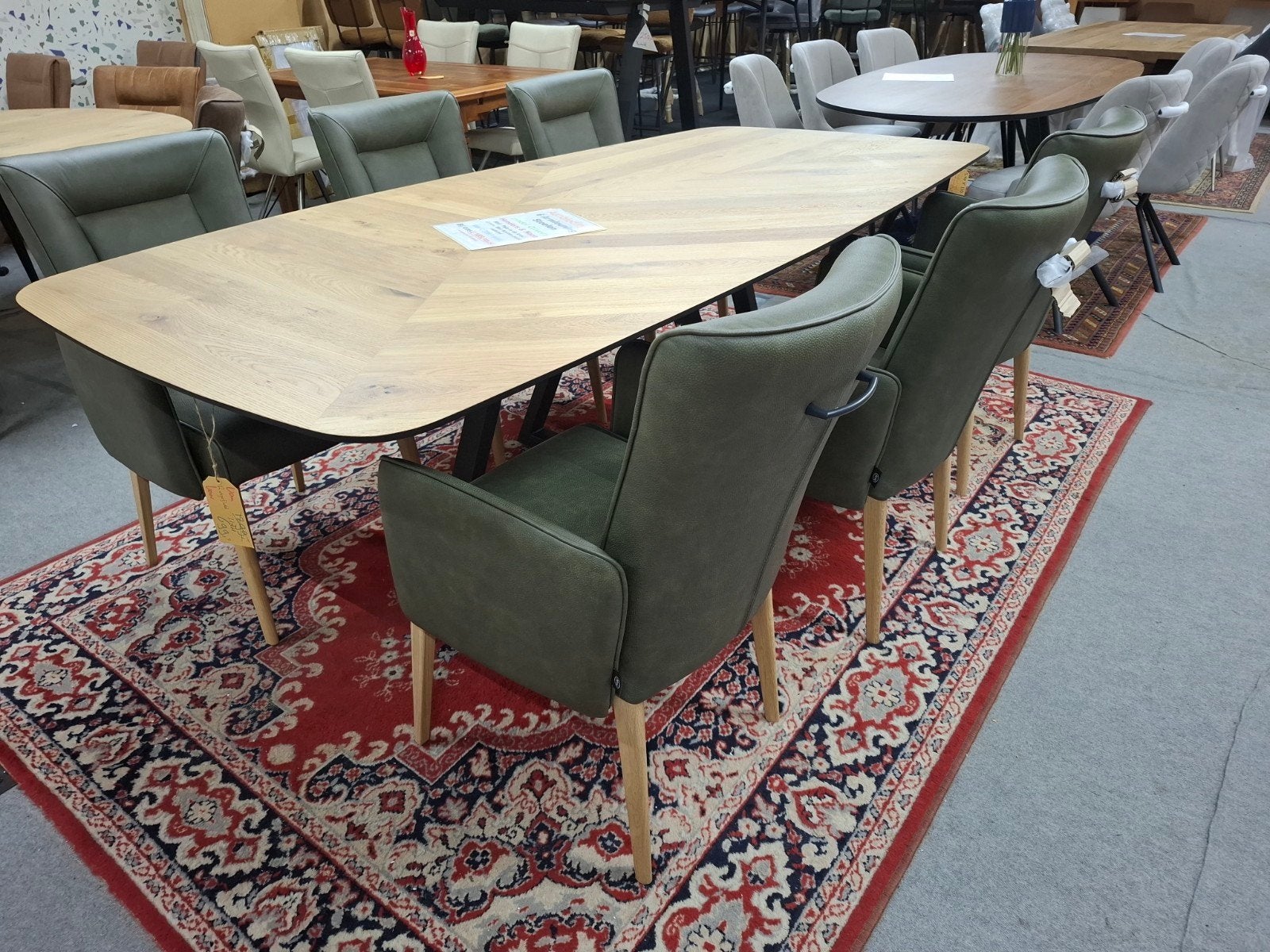 6 Nieuwe Armleuning stoelen, Groen, Houten poot, Olivera H&H, Ophalen, Overige kleuren, Hout, Nieuw