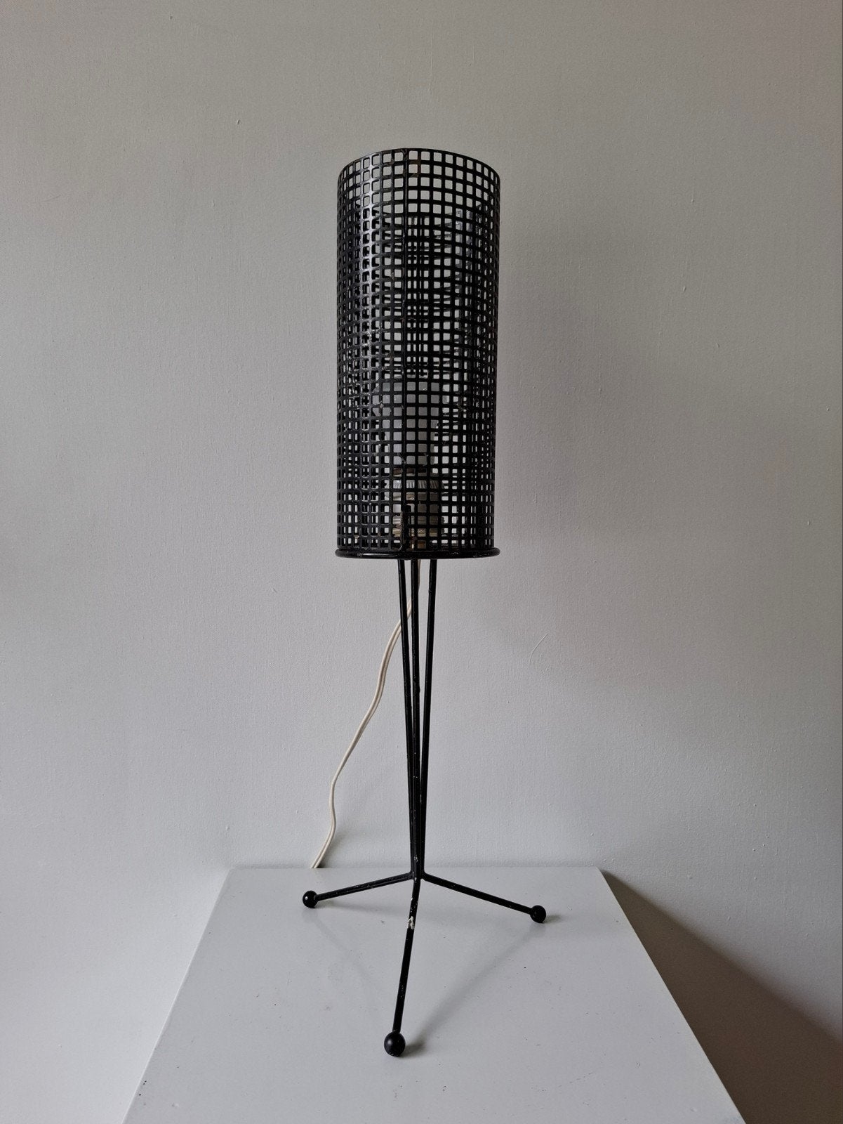 Vintage lamp Pilastro retro, Huis en Inrichting, Overige merken, Gebruikt, Zwart, E27 (groot)