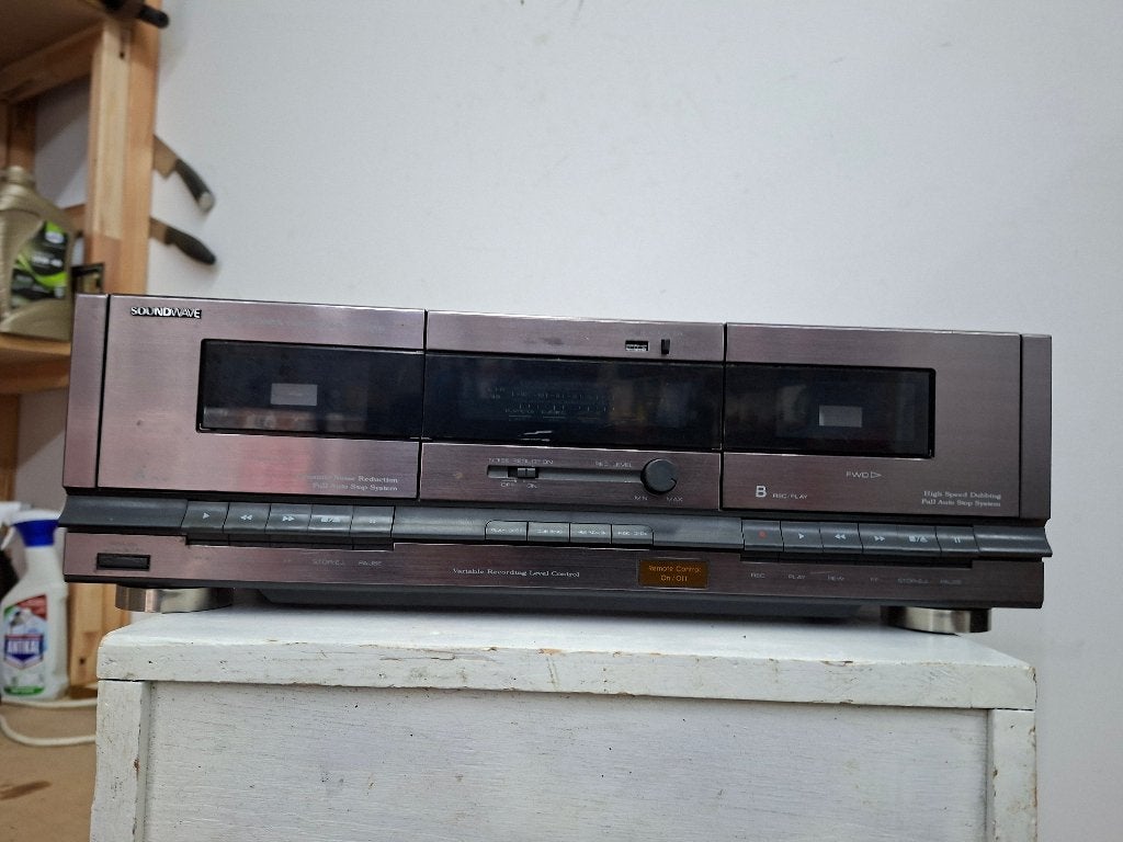 vintage uitgebreide dubbele cassettedeck hifi stereo, Audio, Tv en Foto, Cassettedecks, Ophalen, Dubbel, Kenwood, Auto-reverse