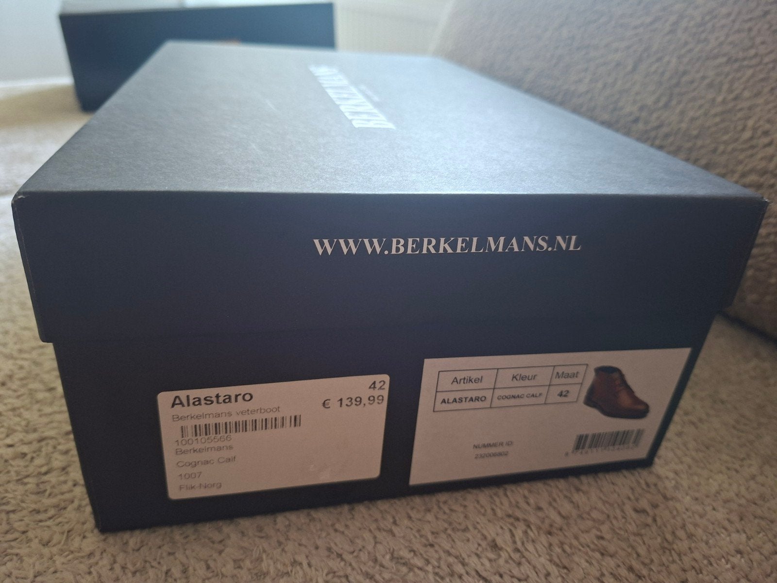Berkelmans Alastaro Cognac Calf Veterboot - Maat 42, Berkelmans, Bruin, Boots, Nieuw