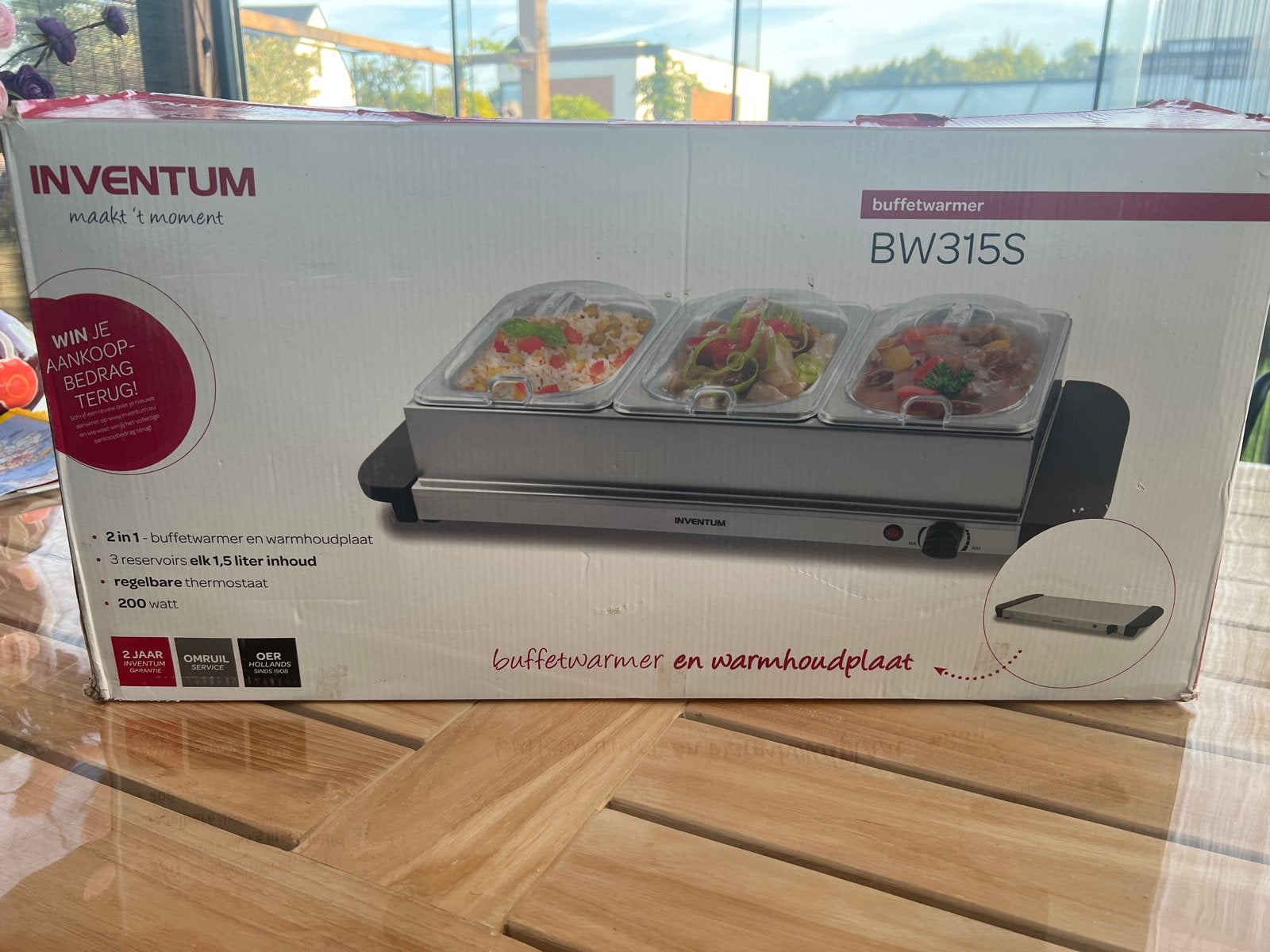 Inventum Buffetwarmer BW315S - Zo goed als nieuw, Ophalen of Verzenden, Zo goed als nieuw
