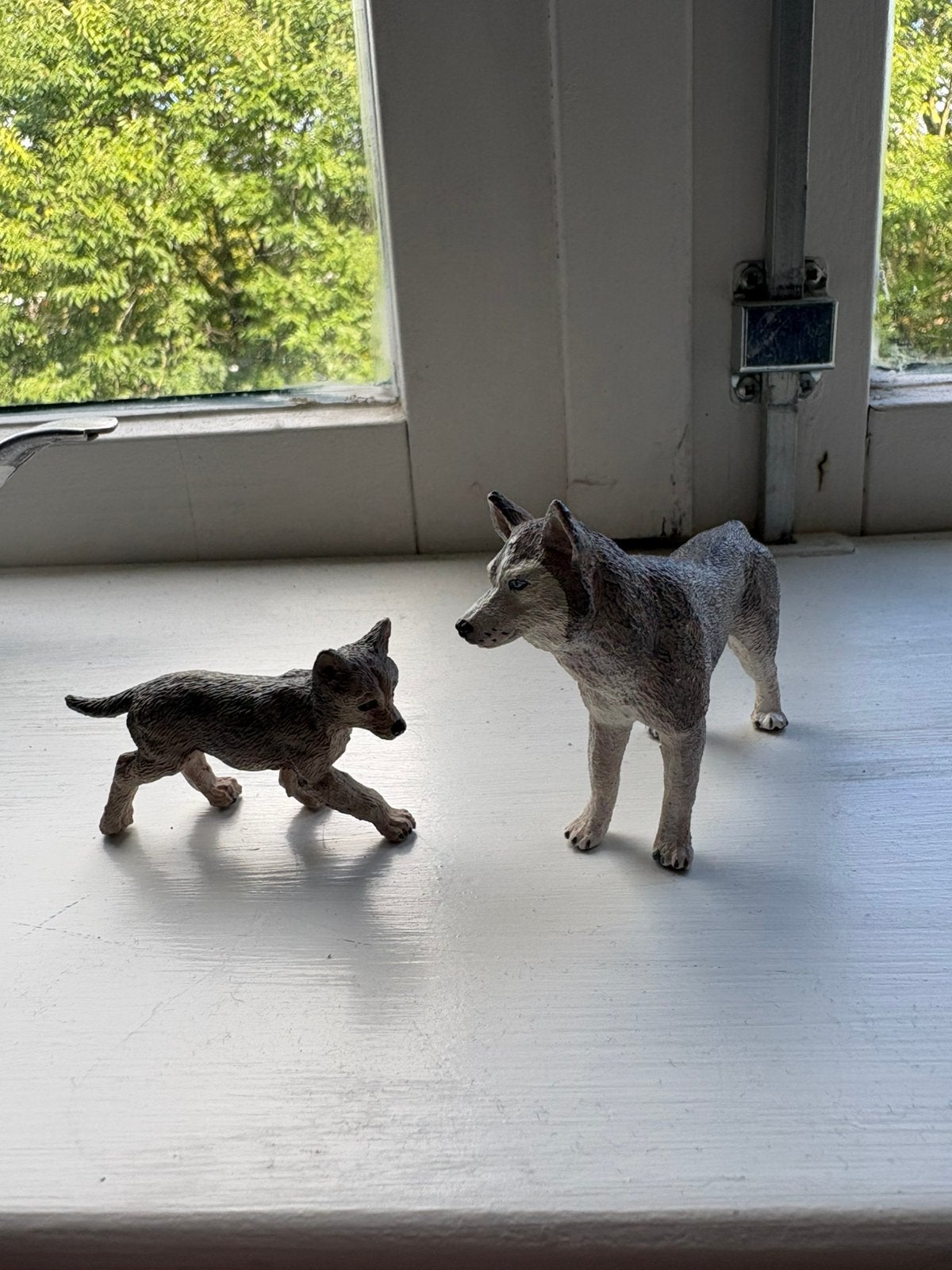 Papo Wolf met pup, Ophalen of Verzenden, Zo goed als nieuw, Hond of Kat, Beeldje of Figuurtje