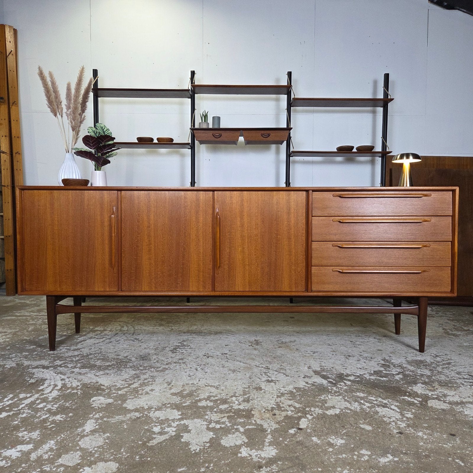 Heinrich Riestenpatt RT-214 vintage jaren 60 teak sideboard, Ophalen, Gebruikt, RT Möbel, Teakhout