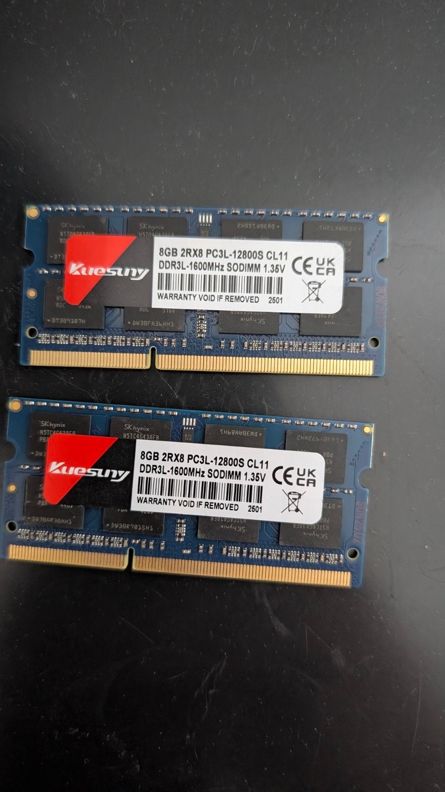 16GB RAM laptop geheugen 2x8GB DDR3L 1600MHz PC3L-12800S SO-, Computers en Software, RAM geheugen, Gebruikt, DDR3, Ophalen of Verzenden