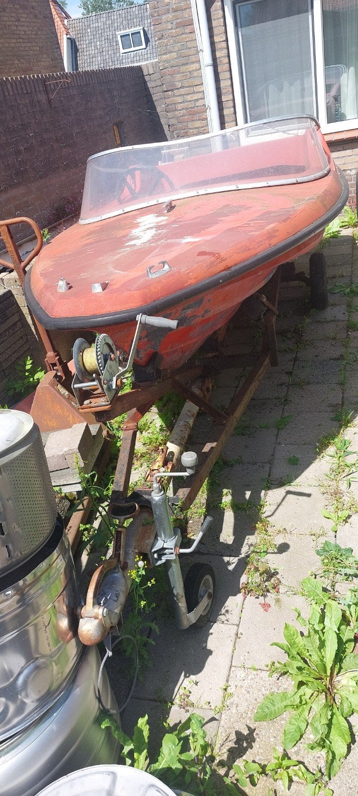 boot met trailer, Watersport en Boten, Vis- en Consoleboten, Ophalen, Overige merken, Buitenboordmotor