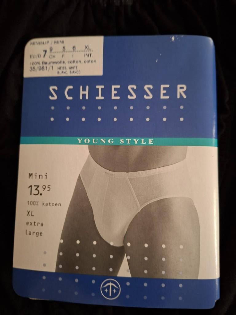 Twee nieuwe Schiesser slips, maat XXL, Kleding | Heren, Ondergoed, Verzenden, Zwart, Slip