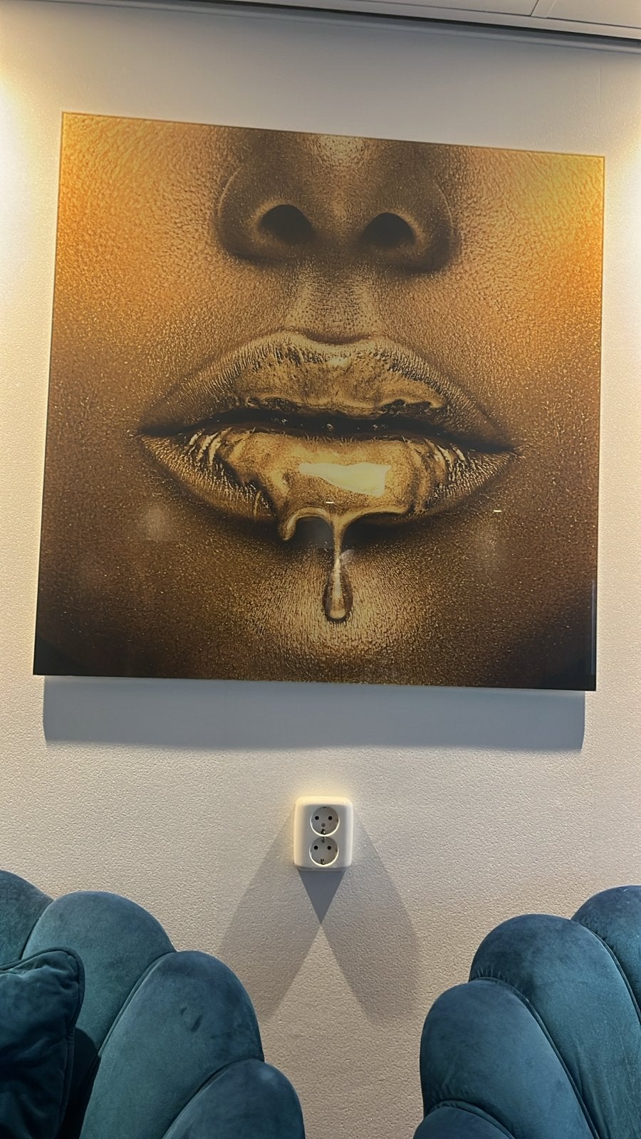 Mooi glazen schilderij 80x80 cm, Huis en Inrichting, Woonaccessoires | Schilderijen, Tekeningen en Foto's, Gebruikt, Ophalen of Verzenden