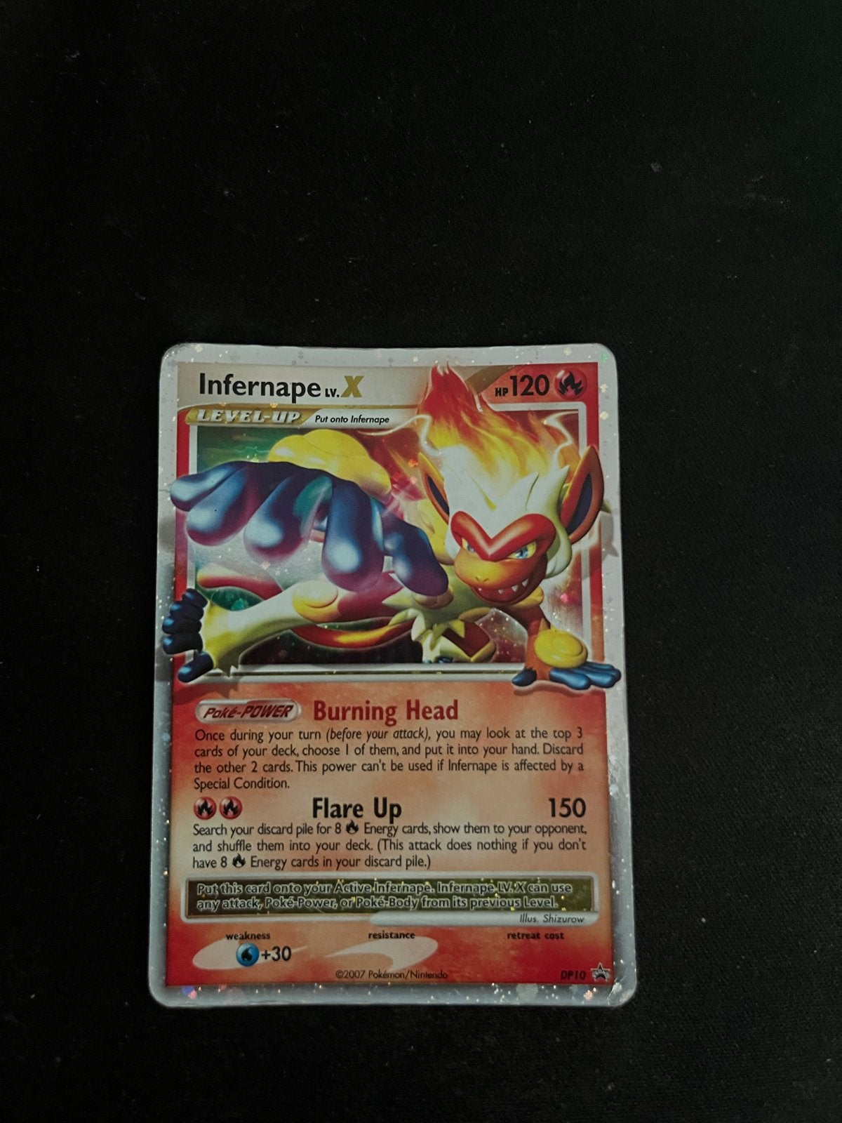 Infernape LV.X Pokémon kaart - DP10 - Holo Rare, Ophalen of Verzenden, Gebruikt, Losse kaart, Foil
