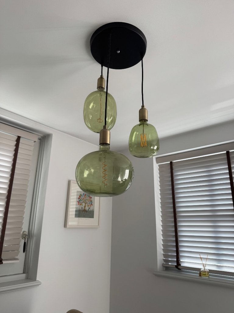 Calex groene lamp, Ophalen, Zo goed als nieuw, Glas, E27 (groot)