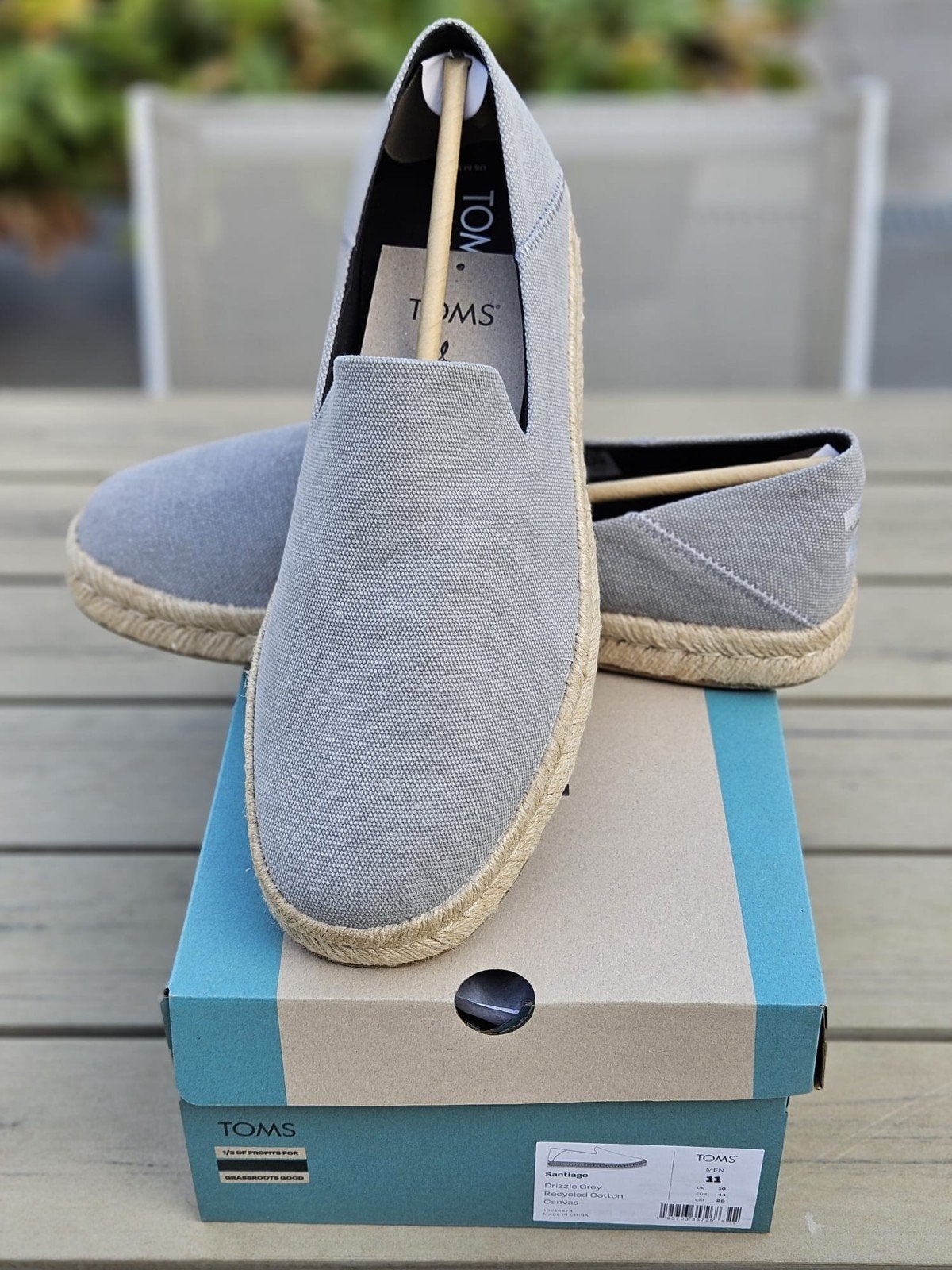 TOMS heren espadrilles grijs. Mt 44. Nieuw., Ophalen of Verzenden, Nieuw, Overige kleuren