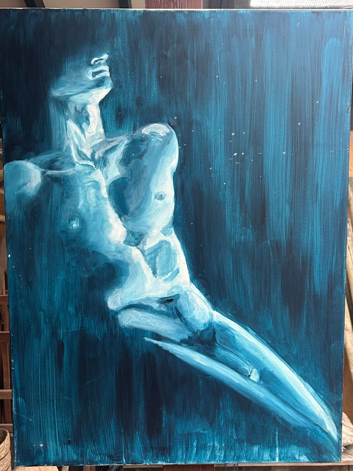 Man naakt, Antiek en Kunst, Ophalen of Verzenden