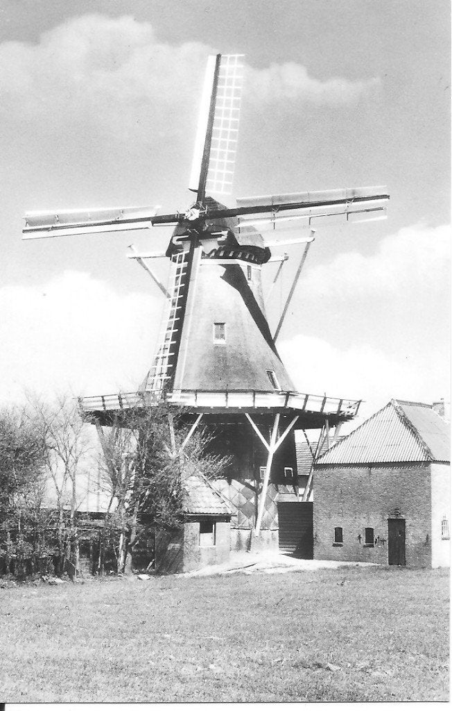 Ansichtkaart Korenmolen "De Welkomst" St. Jacobiparochie, Ophalen of Verzenden, 1960 tot 1980, Ongelopen, Friesland