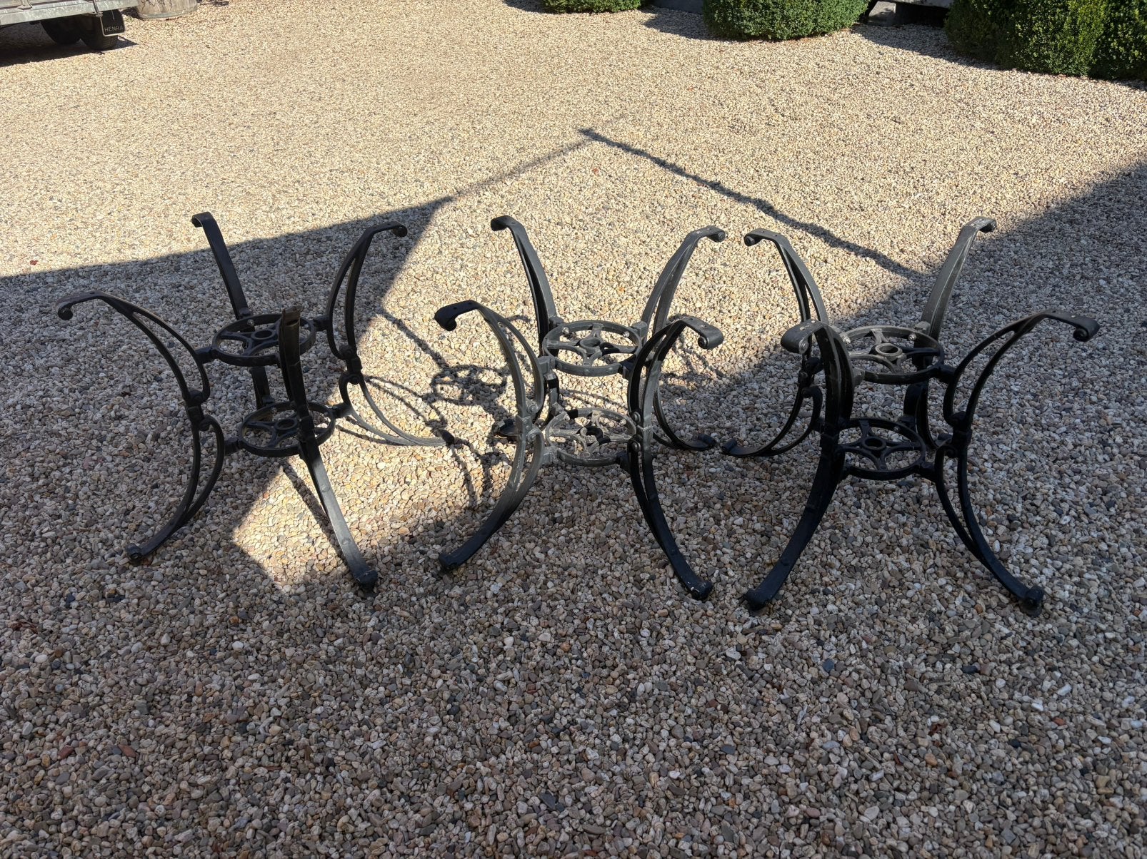 Gietijzeren onderstel, Tuin en Terras, Tuintafels, Ophalen, Gebruikt