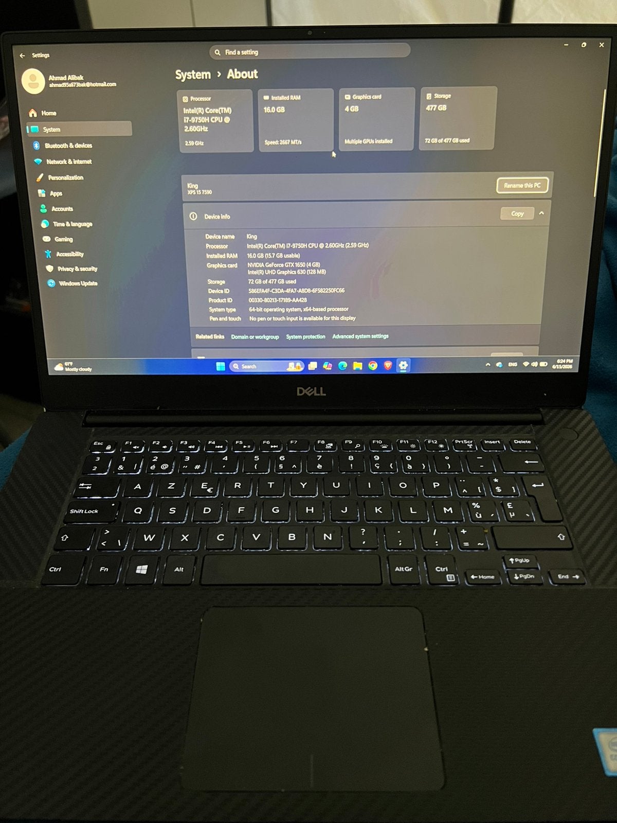 Laptop Dell, Computers en Software, Windows Laptops, Ophalen of Verzenden, Zo goed als nieuw, 2 tot 3 Ghz
