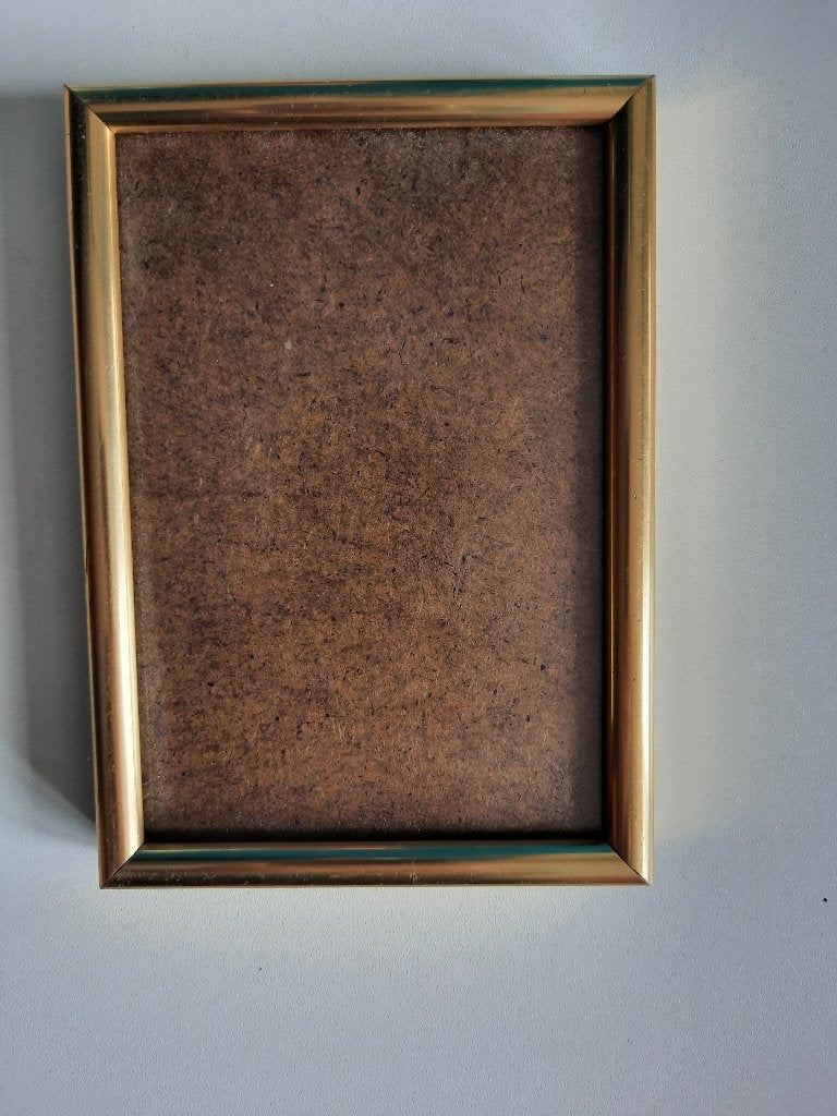 goudkleurig fotolijstje, ca. 11 x 15,5 cm., gebruikt, Ophalen of Verzenden