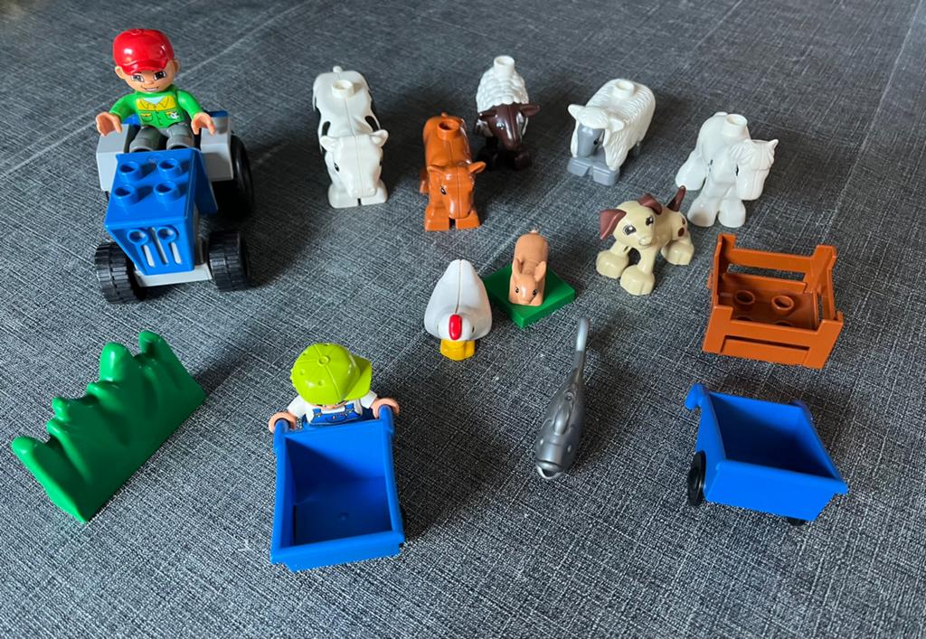 LEGO DUPLO Boerderij, dieren, tractor en poppetjes, Ophalen of Verzenden, Duplo