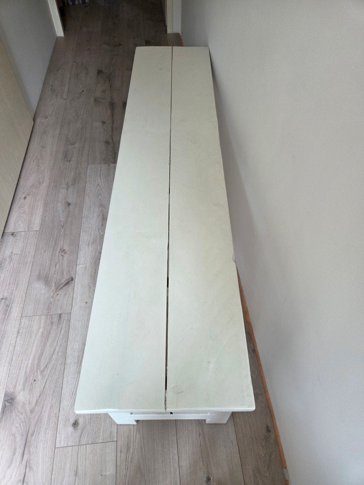 Houten eettafel/hal bankje, Ophalen