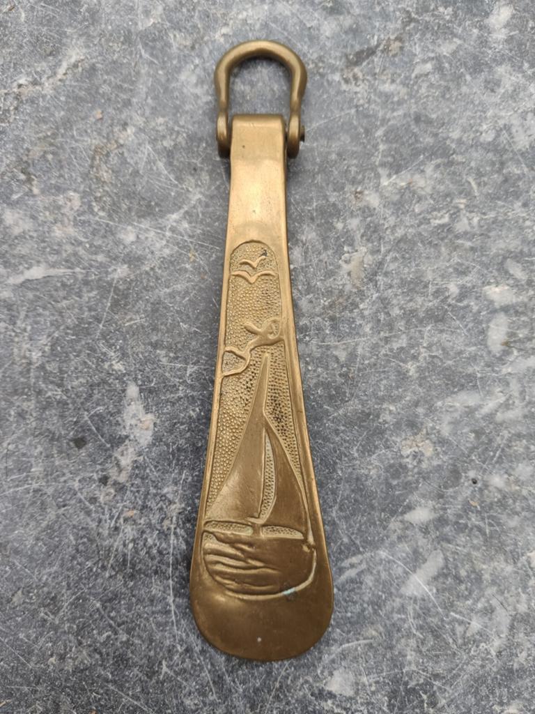 Mooie vintage messing schoenlepel, Ophalen of Verzenden