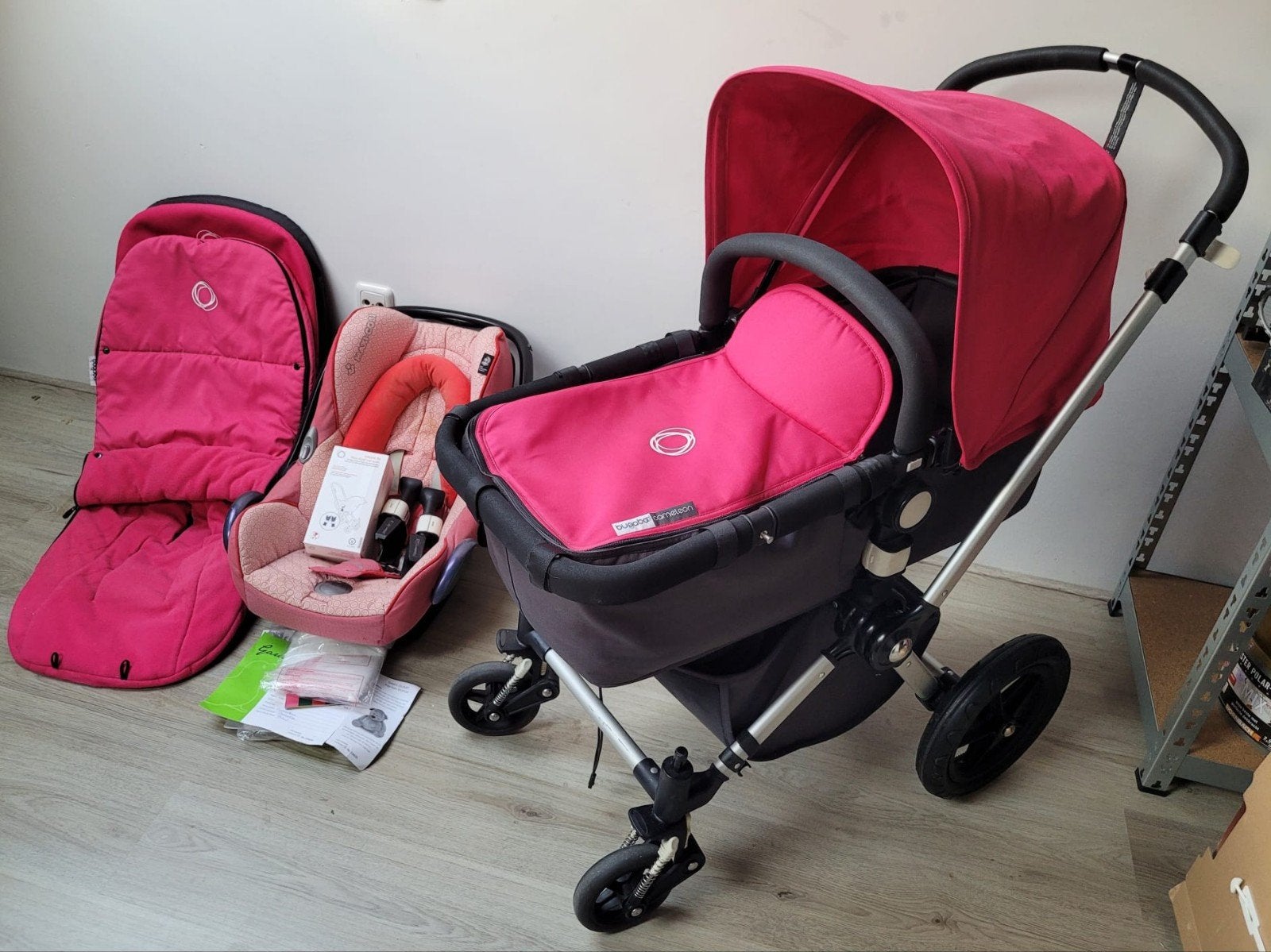 Bugaboo Cameleon kinderwagen met Maxi-Cosi Cabriofix pink, Kinderwagen, Gebruikt, Met autostoeltje, Bugaboo