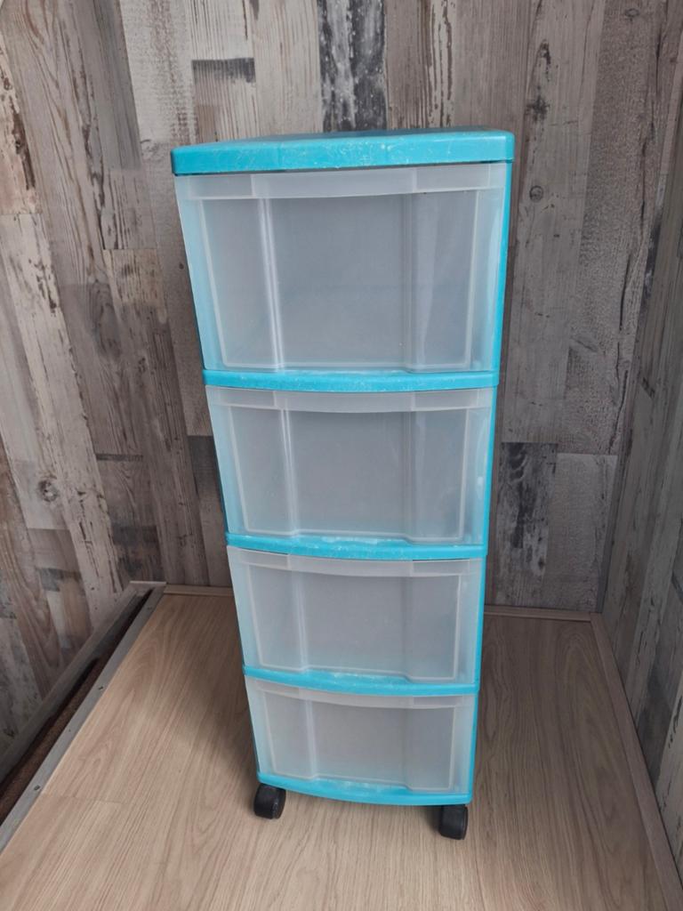 Plastic ladekast, Huis en Inrichting, Kasten | Ladekasten, 3 of 4 laden, Ophalen, Gebruikt, Overige materialen