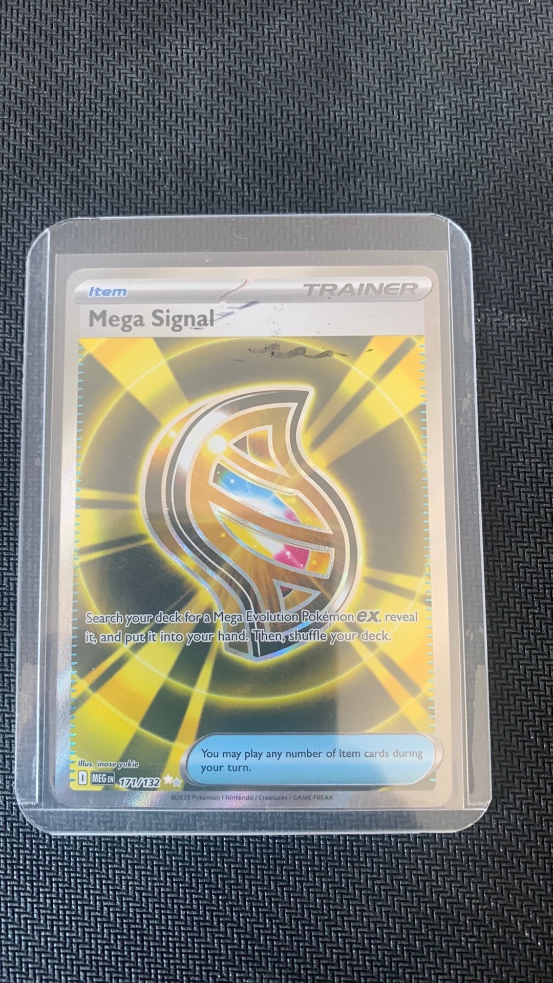 Mega evolution mega signal trainer kaart   171/132, Ophalen of Verzenden, Zo goed als nieuw