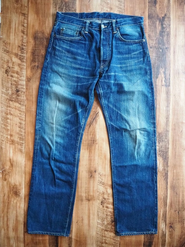 ETERNAL Old 825 W34 x L32 Used Kojima Selvedge Jeans, Blauw, Ophalen of Verzenden, W33 - W34 (confectie 48/50), ETERNAL