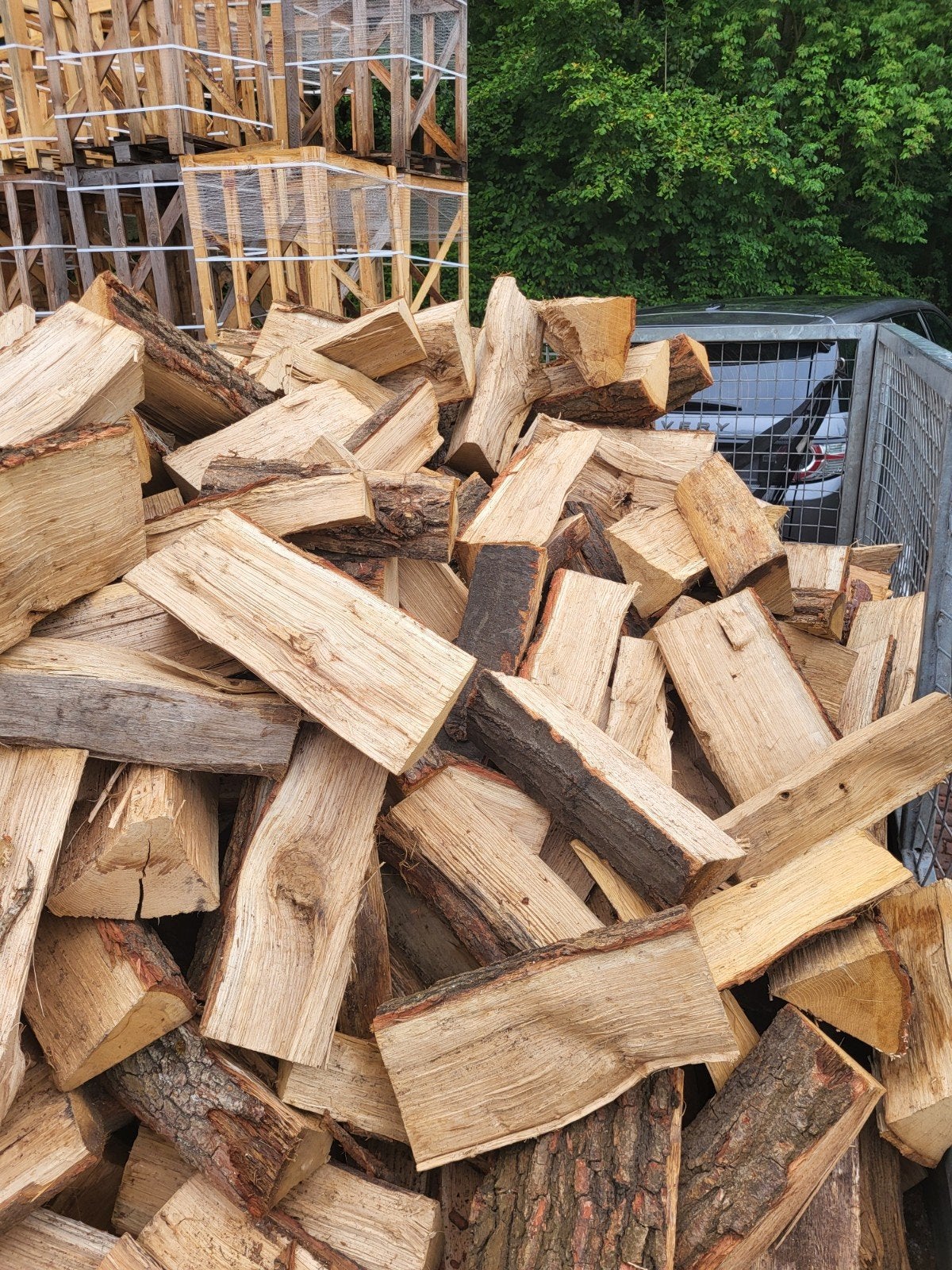 droog brandhout Eiken Beuken haardhout, Tuin en Terras, 6 m³ of meer, Ophalen of Verzenden, Eikenhout, Blokken