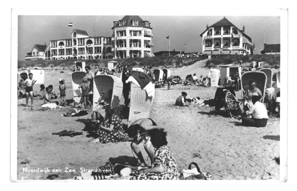 948886 Noordwijk aan Zee 1951 Strand Badmode Gelopen
