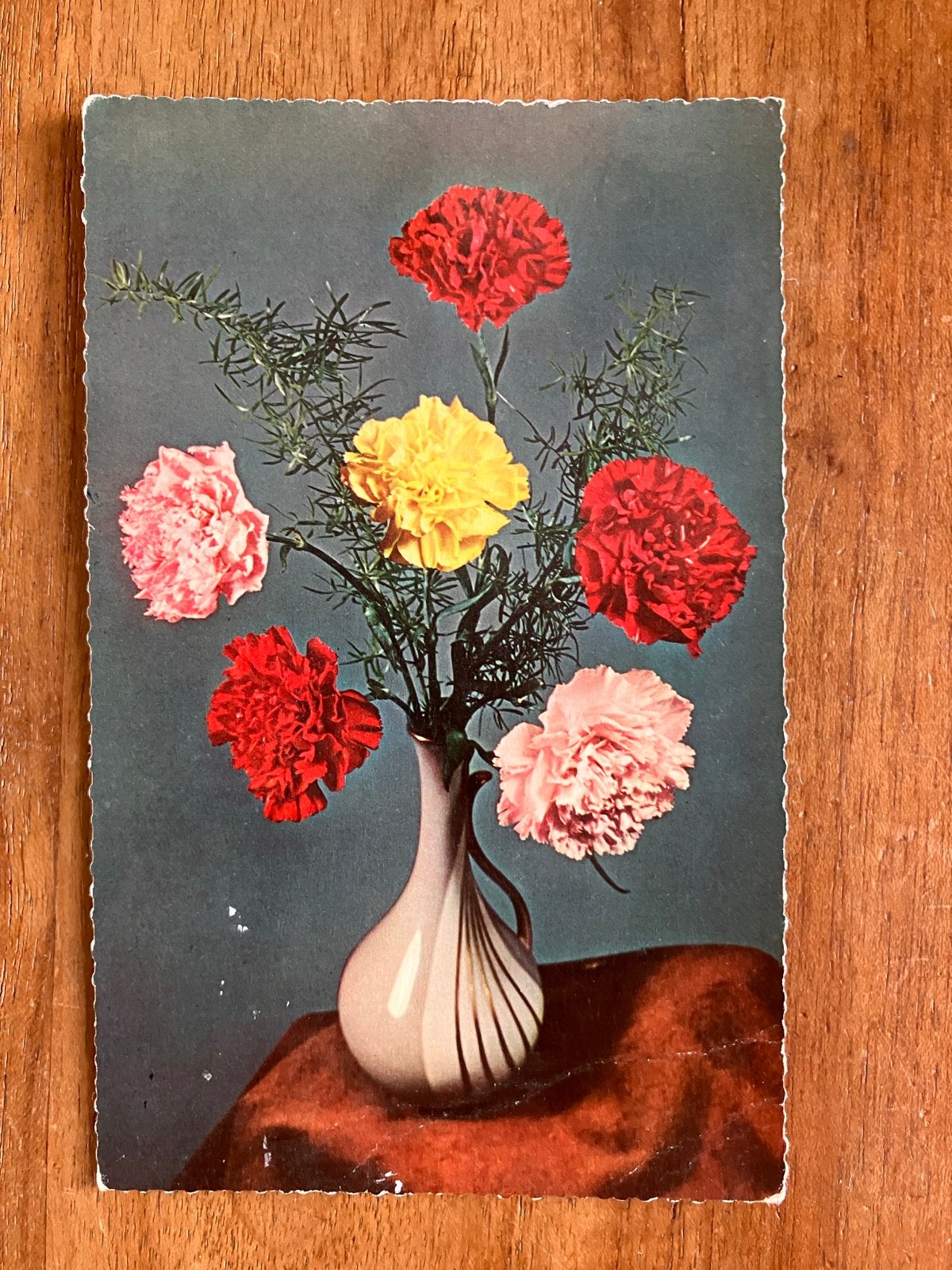 Anjers Vaas Bloemen 1960, Ophalen of Verzenden, 1940 tot 1960, Gelopen, Natuur