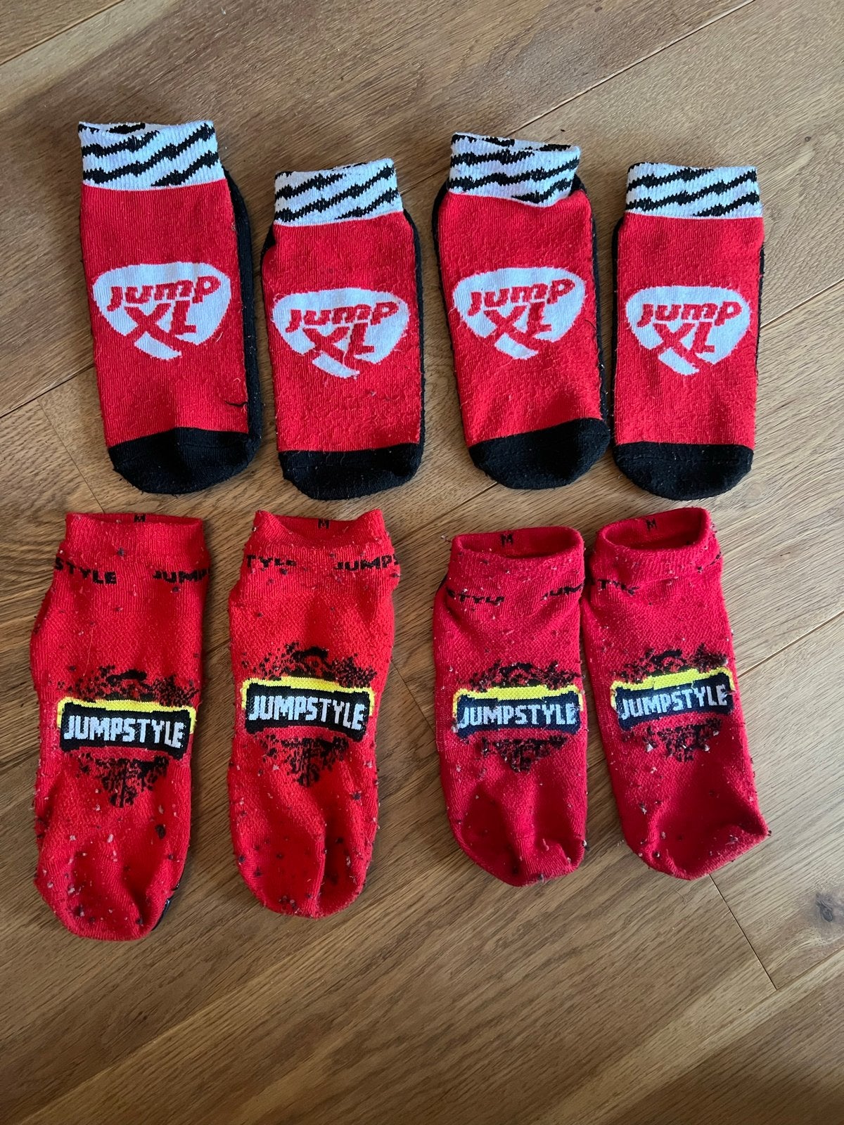 4 paar Jump XL en Jumpstyle antislip sokken maat S en maat M, Ophalen of Verzenden, Gebruikt, Jongen of Meisje, Sokken