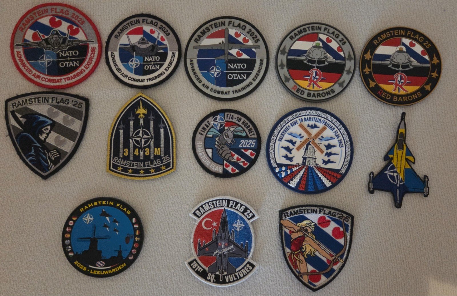13 stuks orginele Ramstein patches, Ophalen of Verzenden, Nieuw, Patch, Badge of Embleem