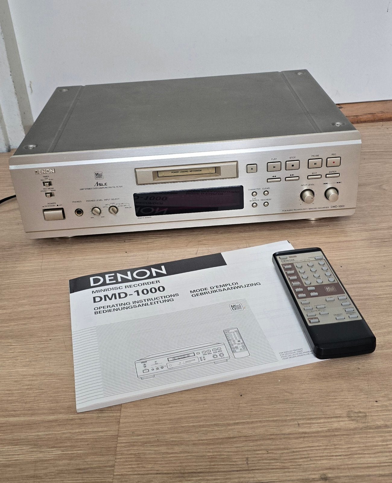 Denon DMD-1000 Minidisc Recorder met afstandsbediening, Ophalen, Minidisc-recorder