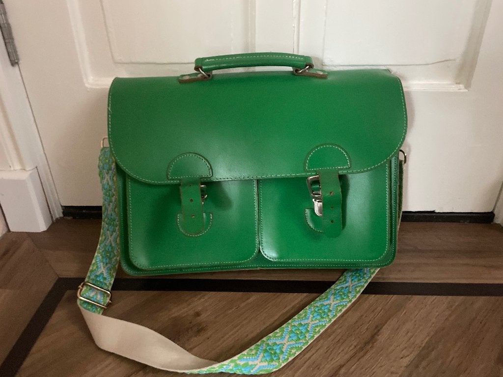 Vintage aktetas van leer, Overige merken, Nieuw, Ophalen of Verzenden, Leer