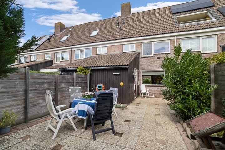 5 Verstelbare tuinstoelen en tafel- blauwe en Wit kunststof, Ophalen, Gebruikt, Kunststof, Inklapbaar