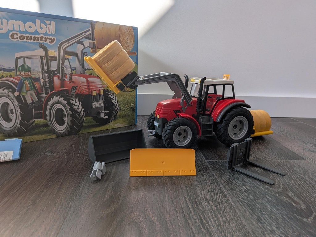 Playmobil rode tractor /  trekker 6867, Gebruikt, Losse onderdelen, Voertuig, Ophalen of Verzenden