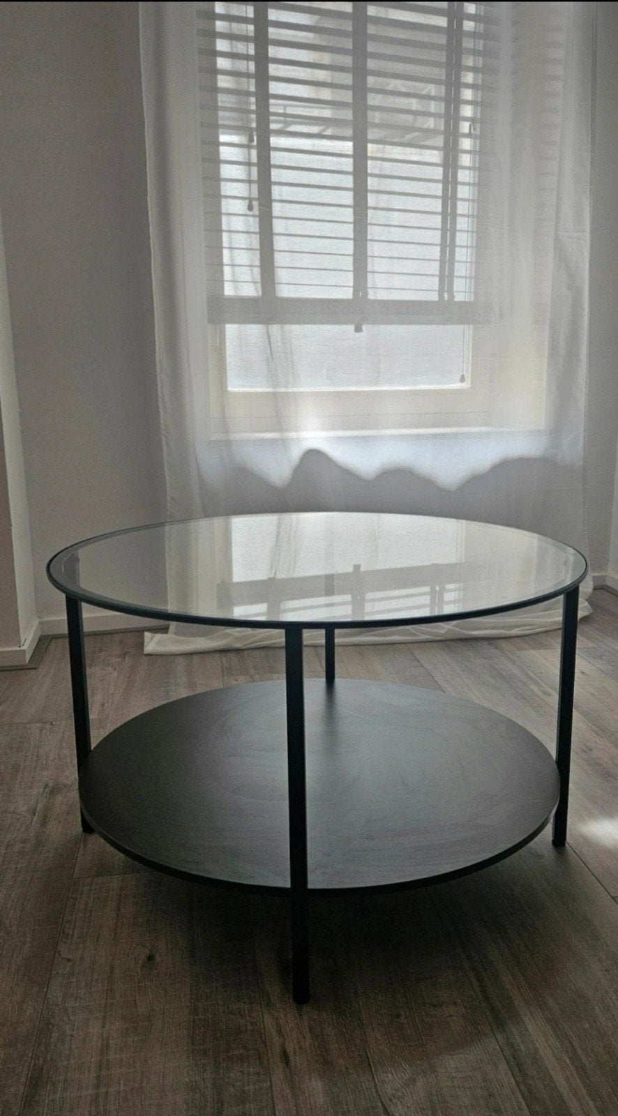 IKEA Salontafel met glazen blad, Ophalen, Gebruikt, Rond, Glas