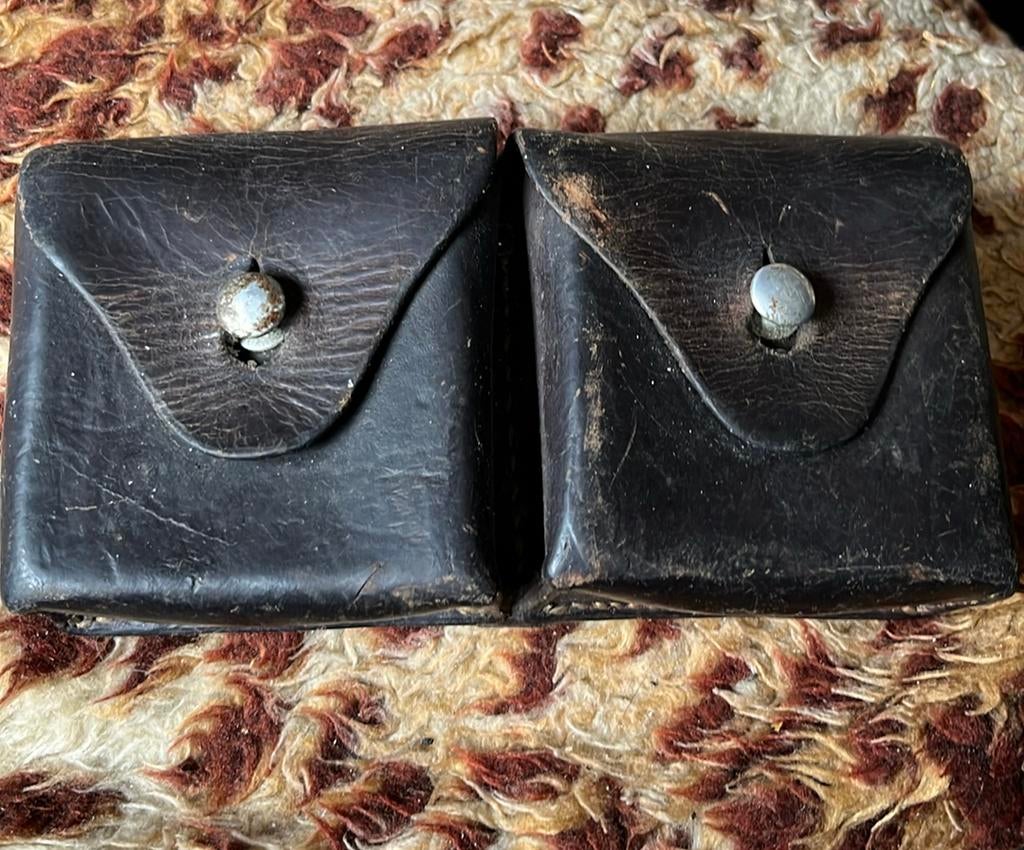WO2 Munitie/ Patronen Tas-  Bruin Leder, Ophalen of Verzenden, Nederland, Overige typen