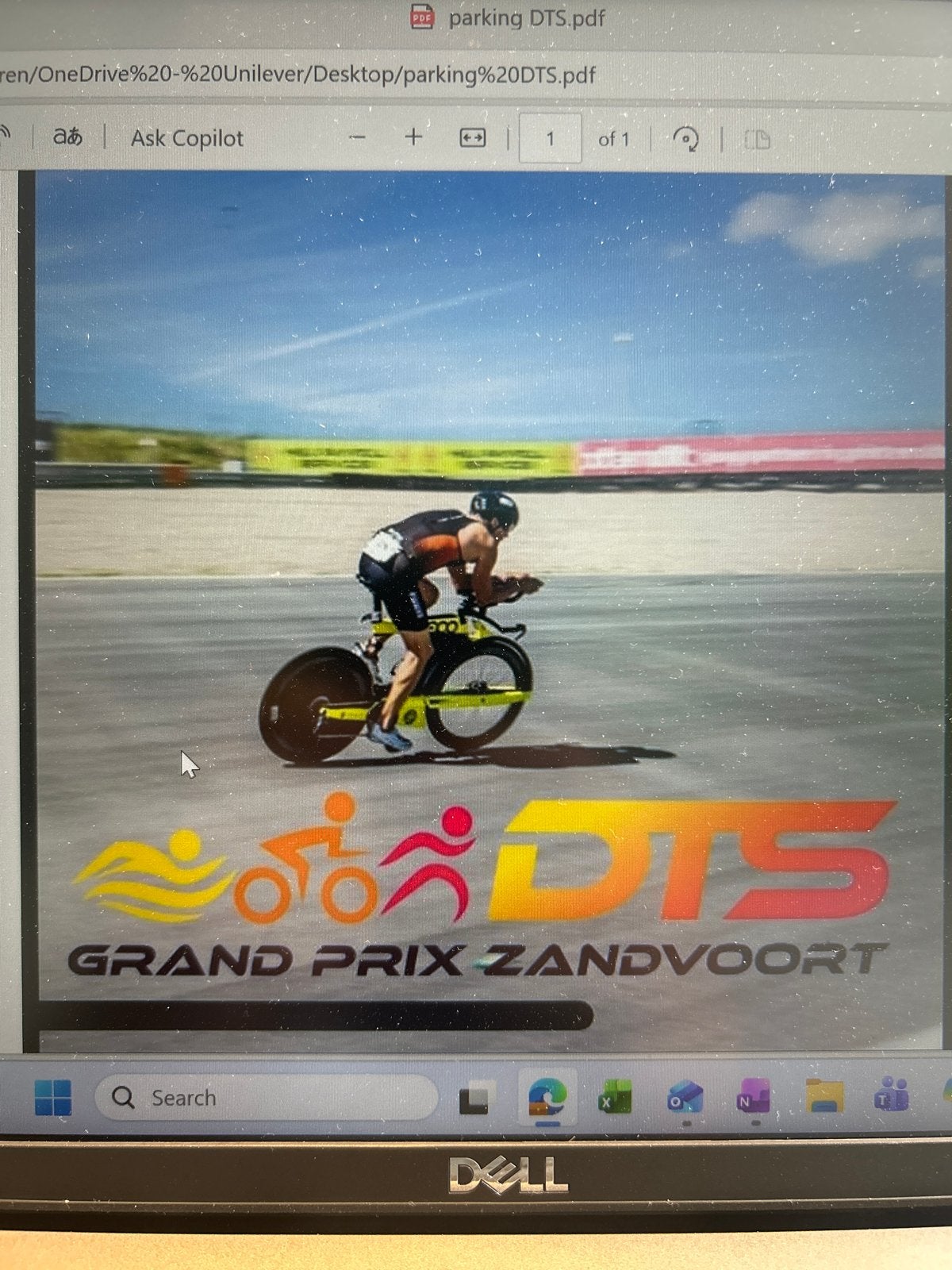 DTS Zandvoort olympic distance triathlon + parking, Eén persoon