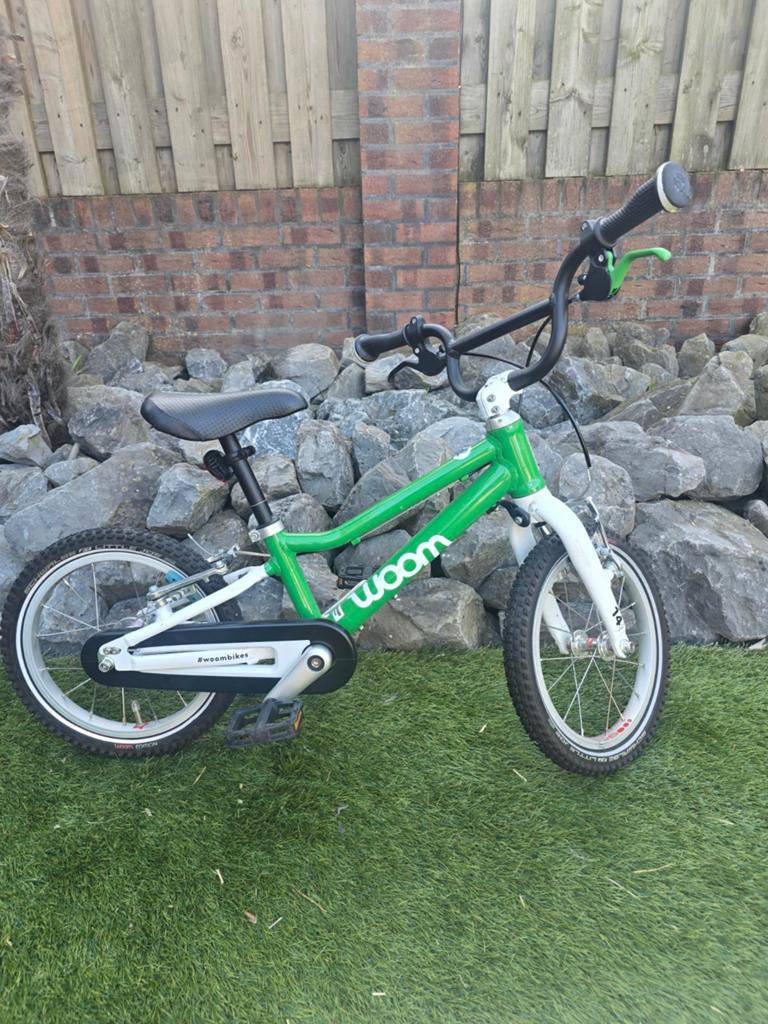 Whoom 2 Kinderfiets - Groen, Fietsen en Brommers, Fietsen | Kinderfietsjes, Gebruikt, Minder dan 16 inch, Velgrem, Ophalen of Verzenden