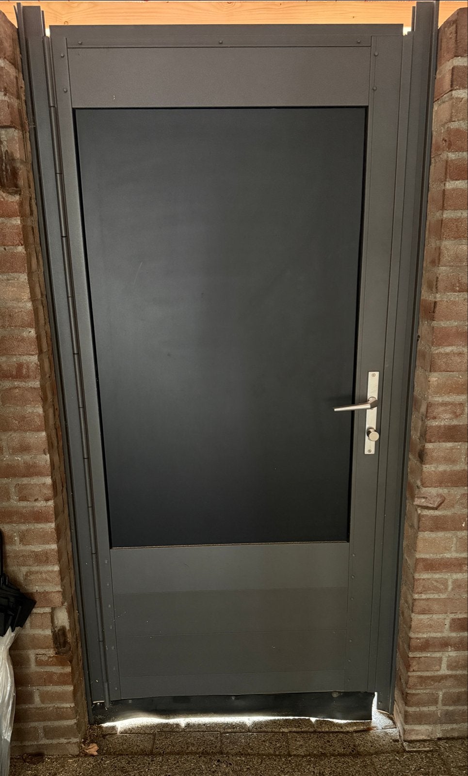 Aluminium Poort (Antraciet), Doe-het-zelf en Verbouw, Ophalen, 80 tot 100 cm, Nieuw, Buitendeur