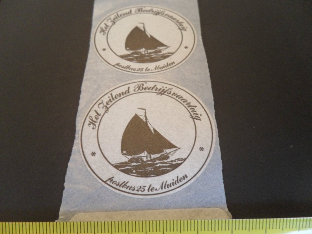 sticker set muiden het zeilend bedrijfsvaartuig postbus 25, Ophalen of Verzenden, Zo goed als nieuw